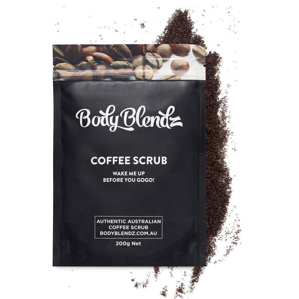 BodyBlendz Coffee Scrub dans son emballage